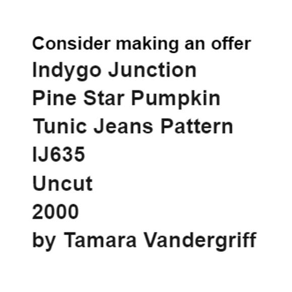 Indygo Junction IJ635 Pattern Pine Star Pumpkin Tunic Jeans Uncut Holiday - Picture 3 of 7
